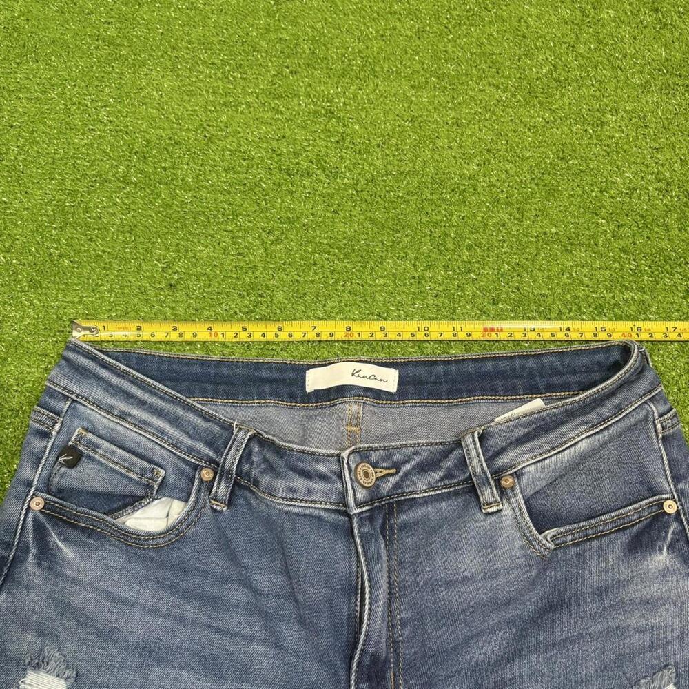 Kancan Women’s Size 15/31 Skinny Distressed Blue Denim Jeans - Picture 4 of 6